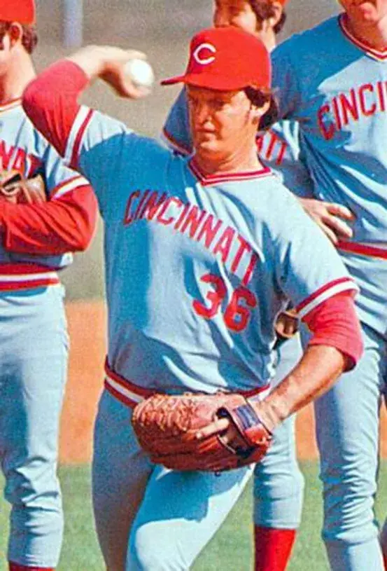 CLAY CARROLL Cincinnati Reds 1975 Majestic Cooperstown Throwback Baseball Jersey 