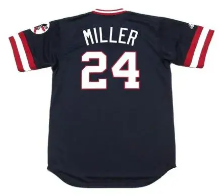 ANDREW MILLER Cleveland Indians 1970’s Majestic Cooperstown Throwback Jersey 