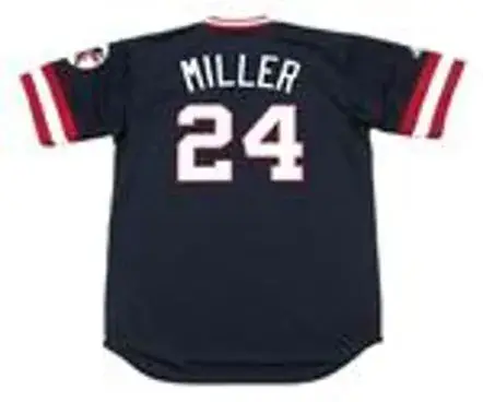 ANDREW MILLER Cleveland Indians 1970’s Majestic Cooperstown Throwback Jersey 