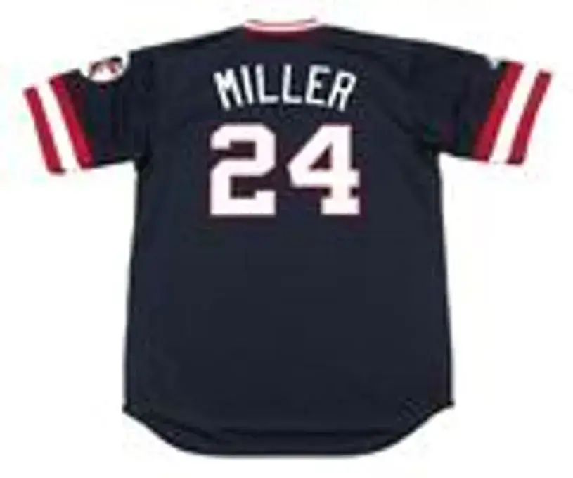 ANDREW MILLER Cleveland Indians 1970’s Majestic Cooperstown Throwback Jersey 