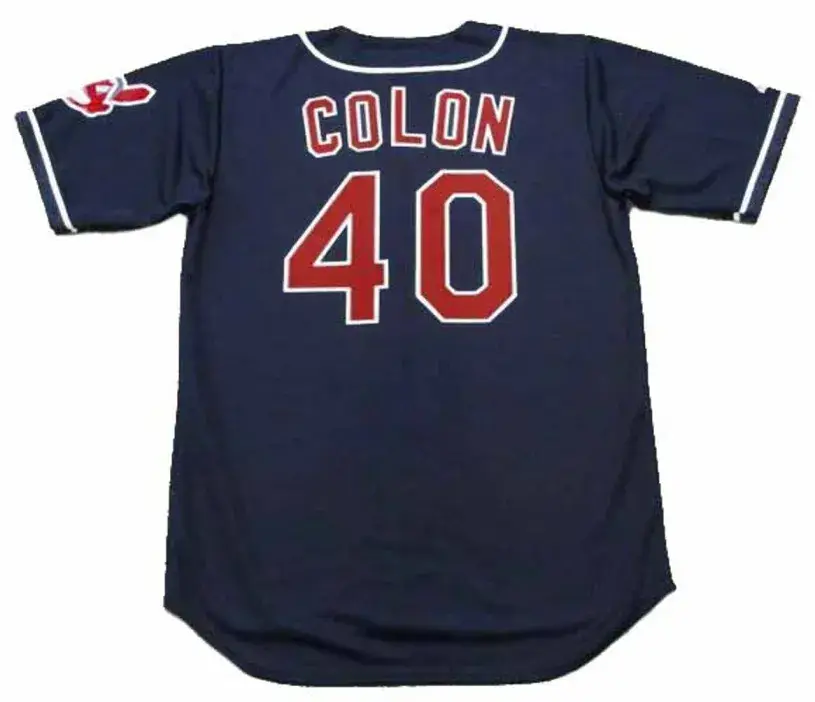 BARTOLO COLON Cleveland Indians 1999 Majestic Throwback Alternate Baseball Jersey 
