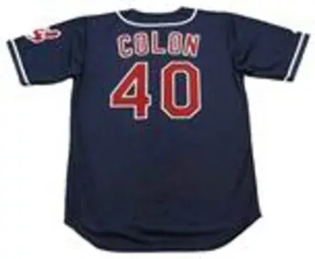 BARTOLO COLON Cleveland Indians 1999 Majestic Throwback Alternate Baseball Jersey 
