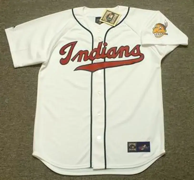 BOB FELLER Cleveland Indians 1948 Majestic Cooperstown Throwback Jersey