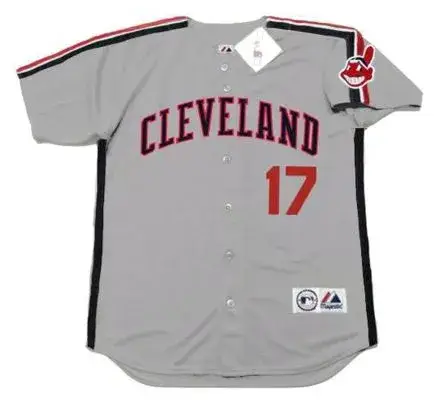 BOB OJEDA Cleveland Indians 1993 Majestic Throwback Away Baseball Jersey