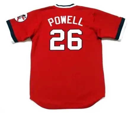BOOG POWELL Cleveland Indians 1975 Majestic Cooperstown Throwback Jersey 