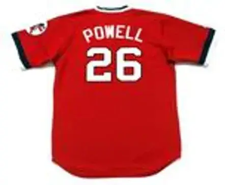 BOOG POWELL Cleveland Indians 1975 Majestic Cooperstown Throwback Jersey 