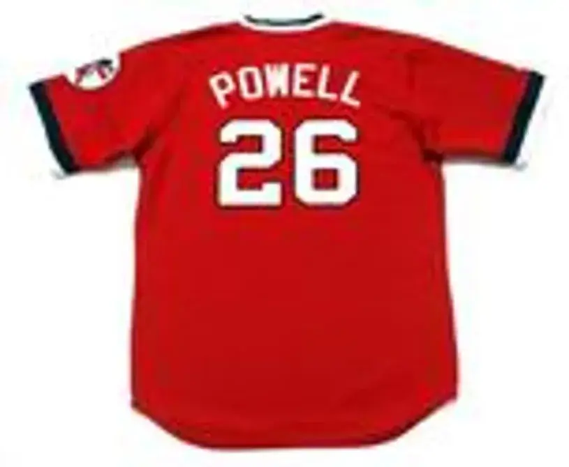 BOOG POWELL Cleveland Indians 1975 Majestic Cooperstown Throwback Jersey 