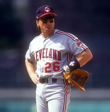 BROOK JACOBY Cleveland Indians 1990 Majestic Throwback Away Baseball Jersey 