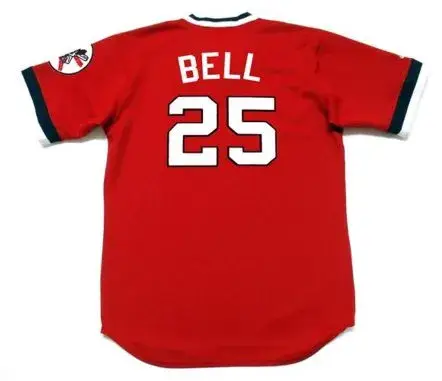 BUDDY BELL Cleveland Indians 1975 Majestic Baseball Cooperstown Throwback Jersey 