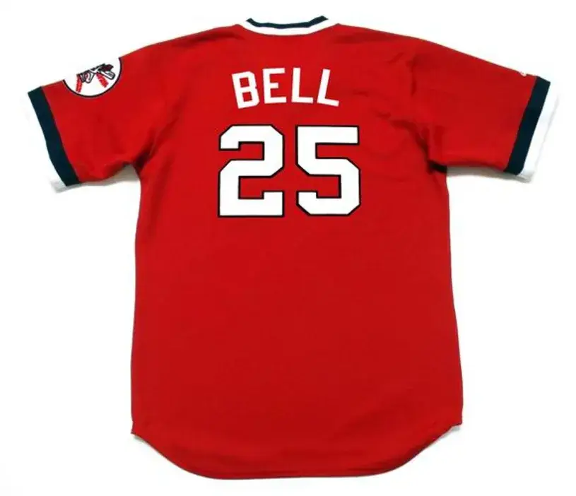 BUDDY BELL Cleveland Indians 1975 Majestic Baseball Cooperstown Throwback Jersey 