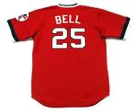 BUDDY BELL Cleveland Indians 1975 Majestic Baseball Cooperstown Throwback Jersey 