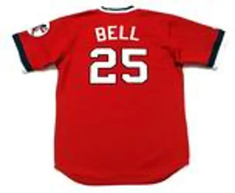BUDDY BELL Cleveland Indians 1975 Majestic Baseball Cooperstown Throwback Jersey 