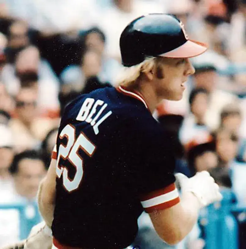BUDDY BELL Cleveland Indians 1977 Majestic Cooperstown Throwback Away Jersey 