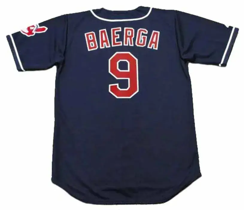 CARLOS BAERGA Cleveland Indians 1995 Majestic Throwback Alternate Baseball Jersey 