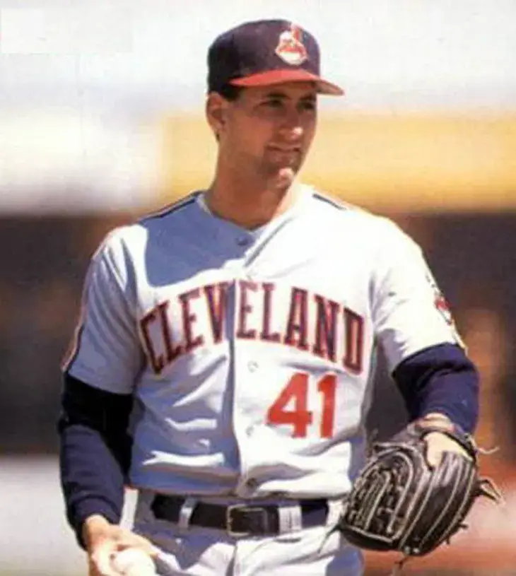 CHARLES NAGY Cleveland Indians 1992 Majestic Throwback Away Baseball Jersey 