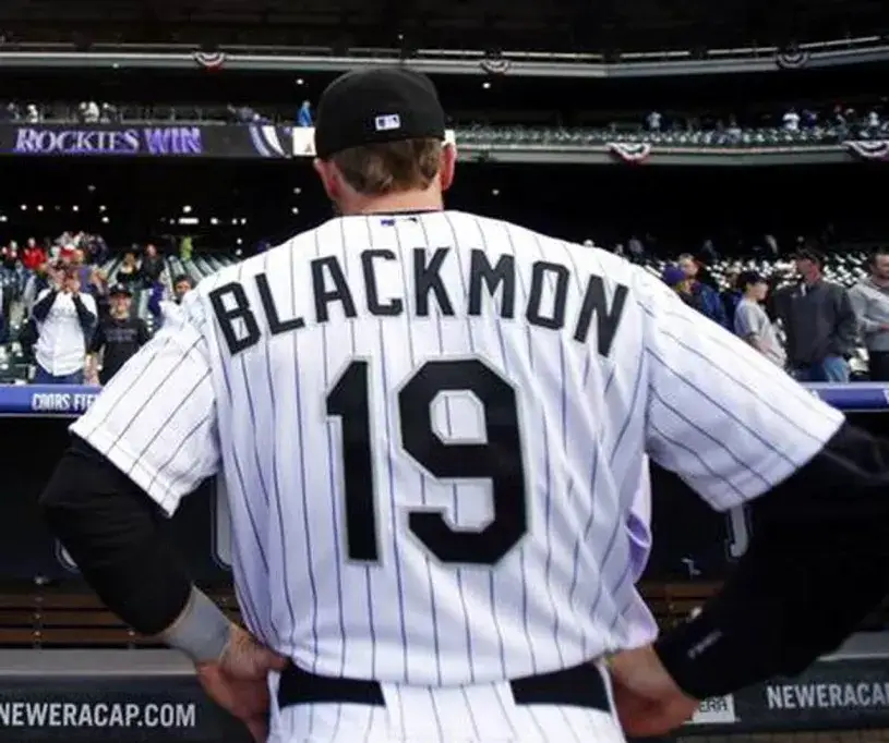 CHARLIE BLACKMON Colorado Rockies 2016 Majestic Home Baseball Jersey 