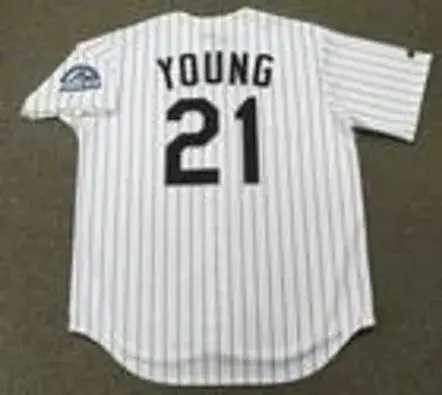 ERIC YOUNG Colorado Rockies 1996 Majestic Throwback Home Baseball Jersey 