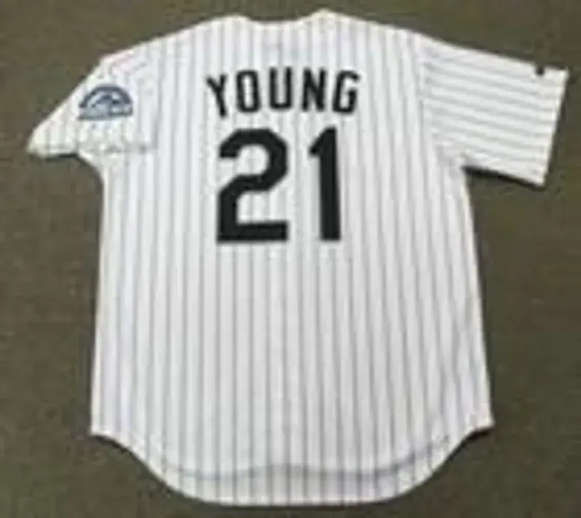 ERIC YOUNG Colorado Rockies 1996 Majestic Throwback Home Baseball Jersey 