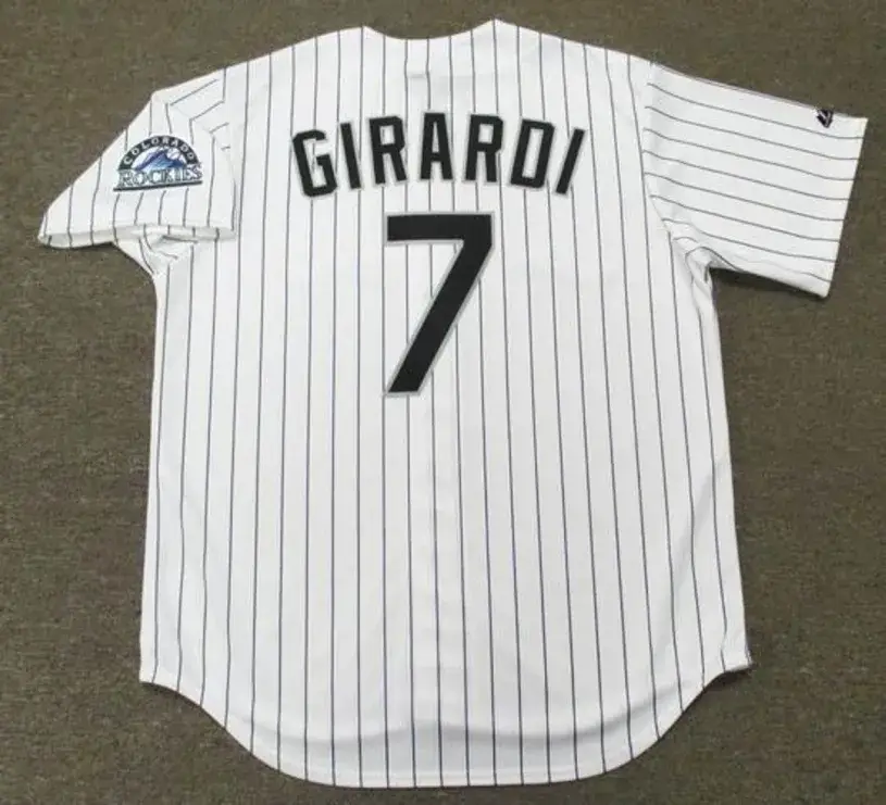 JOE GIRARDI Colorado Rockies 1995 Majestic Throwback Home Baseball Jersey 