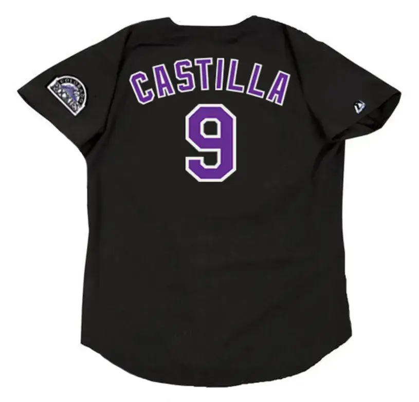 VINNY CASTILLA Colorado Rockies 1993 Majestic Throwback Baseball Jersey 