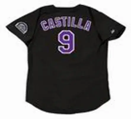 VINNY CASTILLA Colorado Rockies 1993 Majestic Throwback Baseball Jersey 