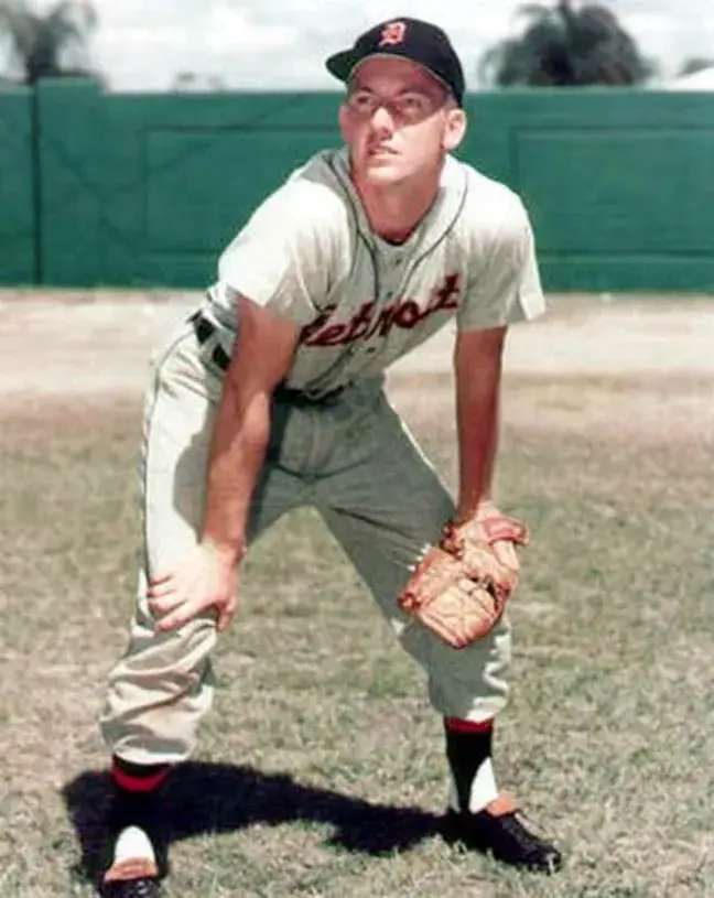 AL KALINE Detroit Tigers 1955 Away Majestic Cooperstown Baseball Throwback Jersey 