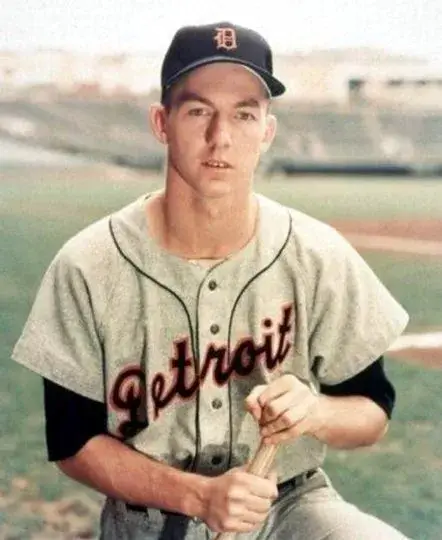 AL KALINE Detroit Tigers 1955 Away Majestic Cooperstown Baseball Throwback Jersey 