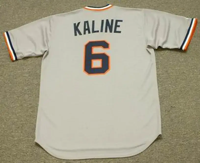 AL KALINE Detroit Tigers 1972 Away Majestic Throwback Baseball Jersey 
