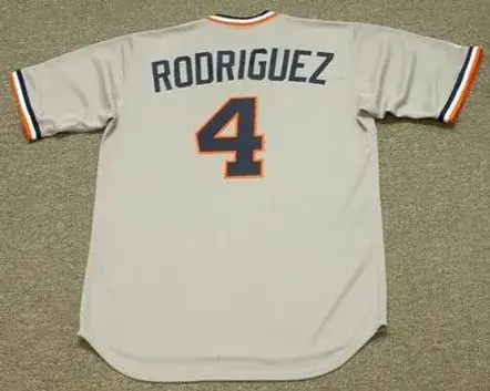 AURELIO RODRIGUEZ Detroit Tigers 1976 Majestic Cooperstown Throwback Away Baseball Jersey 