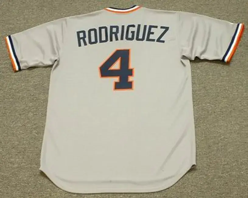 AURELIO RODRIGUEZ Detroit Tigers 1976 Majestic Cooperstown Throwback Away Baseball Jersey 