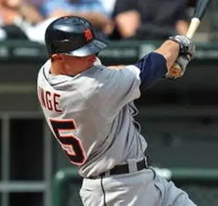 BRANDON INGE Detroit Tigers 1980’s Majestic Cooperstown Throwback Baseball Jersey 
