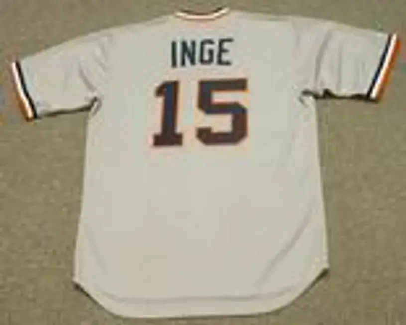 BRANDON INGE Detroit Tigers 1980’s Majestic Cooperstown Throwback Baseball Jersey 