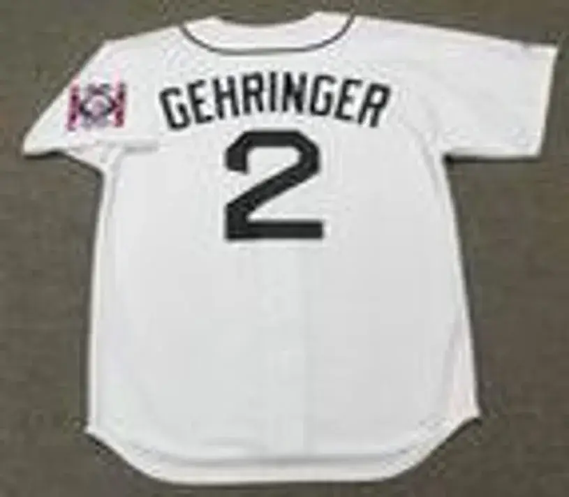 CHARLIE GEHRINGER Detroit Tigers 1939 Majestic Throwback Home Baseball Jersey 