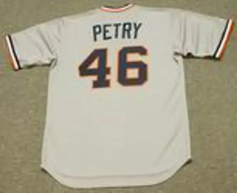 DAN PETRY Detroit Tigers 1984 Majestic Cooperstown Throwback Away Baseball Jersey 