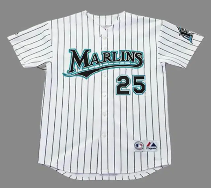 CARLOS DELGADO Florida Marlins 2005 Home Majestic Throwback Baseball Jersey