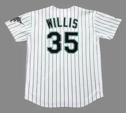 DONTRELLE WILLIS Florida Marlins 2003 Home Majestic Throwback Baseball Jersey 
