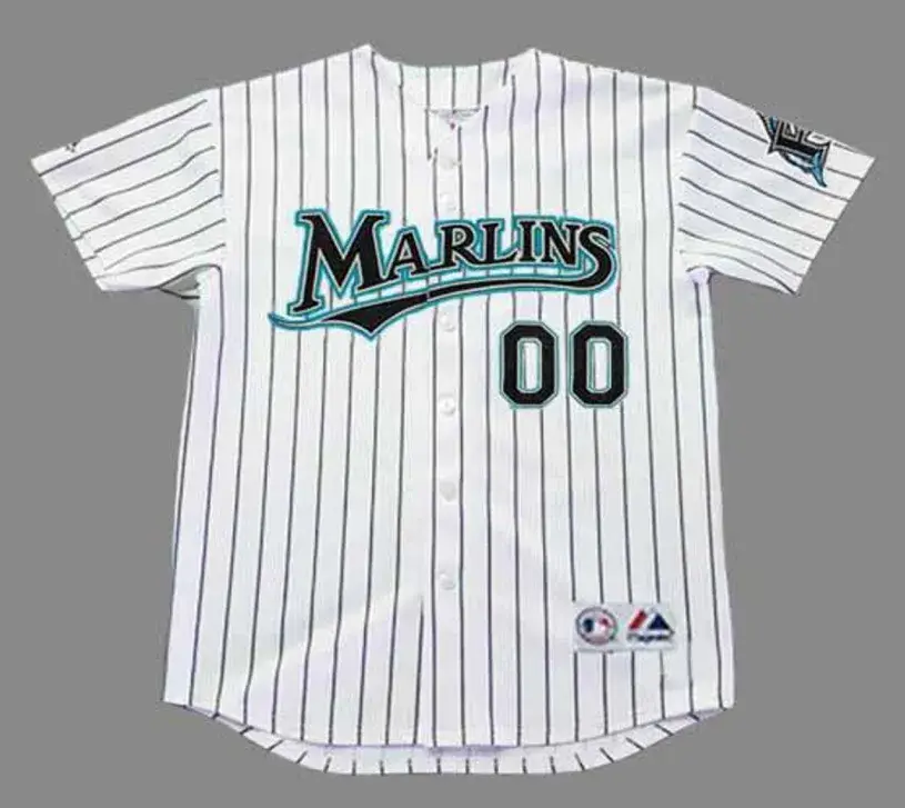 FLORIDA MARLINS 2000’s Home Majestic Throwback Jersey Customized “Any Name & Number(s)”