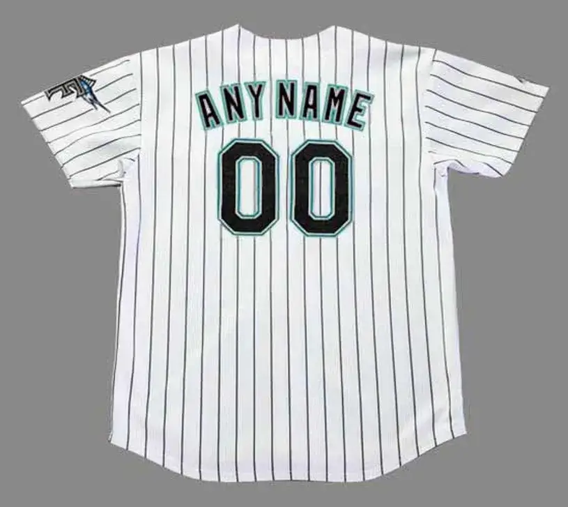 FLORIDA MARLINS 2000’s Home Majestic Throwback Jersey Customized “Any Name & Number(s)” 