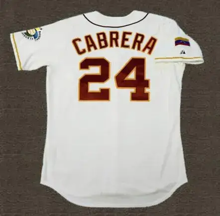 MIGUEL CABRERA 2006 Venezuela WBC Majestic Throwback Baseball Jersey