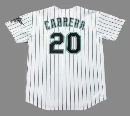 MIGUEL CABRERA Florida Marlins 2003 Home Majestic Throwback Baseball Jersey 