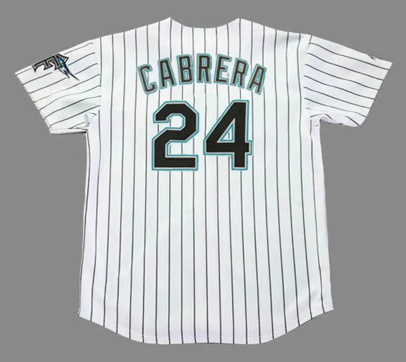 MIGUEL CABRERA Florida Marlins 2005 Home Majestic Throwback Baseball Jersey 