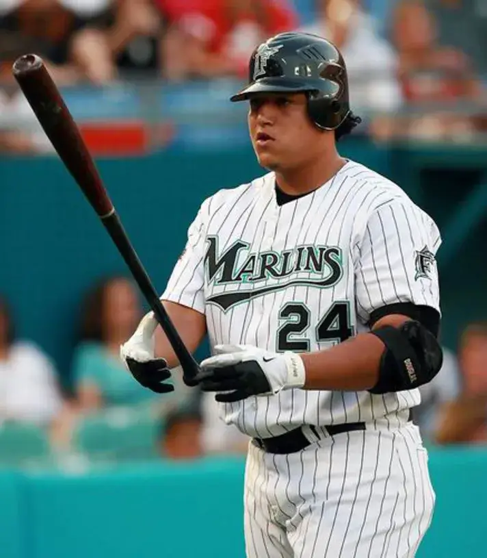 MIGUEL CABRERA Florida Marlins 2005 Home Majestic Throwback Baseball Jersey 