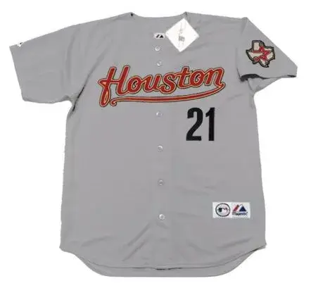 ANDY PETTITTE Houston Astros 2005 Majestic Throwback Away Baseball Jersey