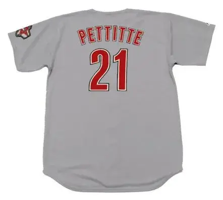 ANDY PETTITTE Houston Astros 2005 Majestic Throwback Away Baseball Jersey 