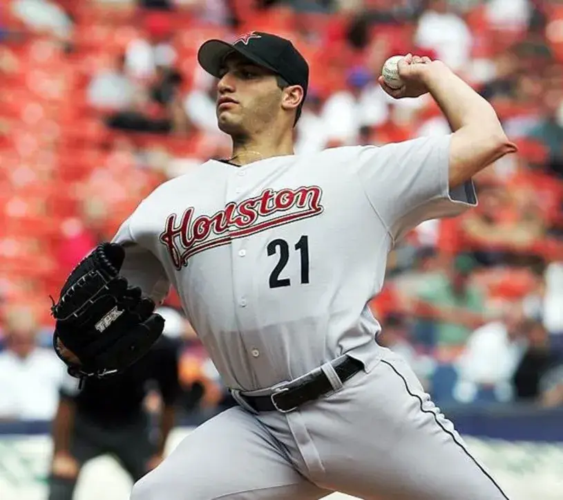 ANDY PETTITTE Houston Astros 2005 Majestic Throwback Away Baseball Jersey 