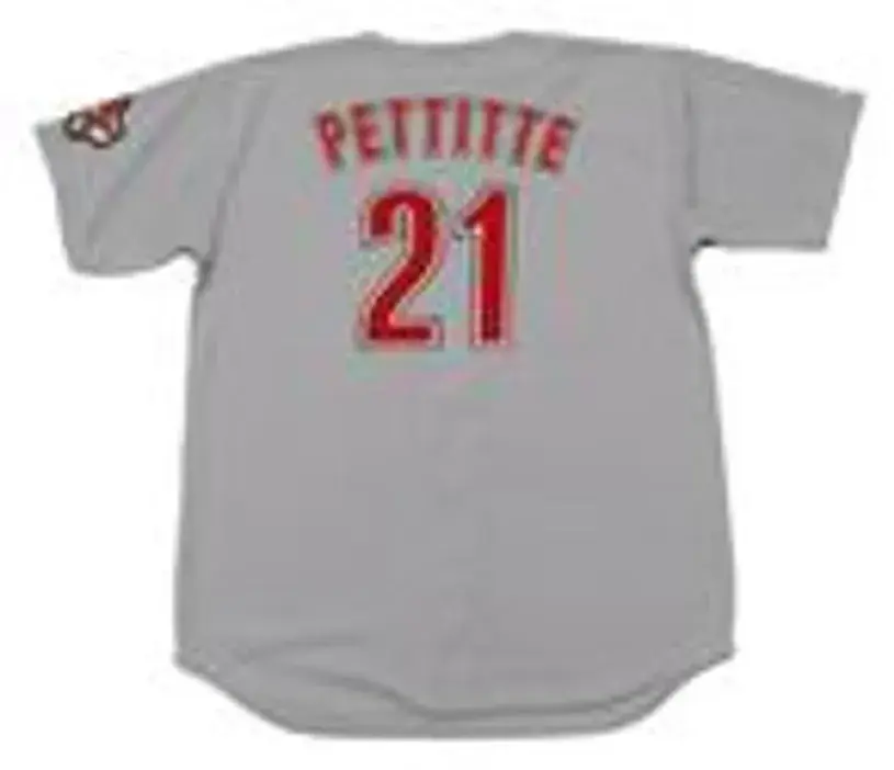ANDY PETTITTE Houston Astros 2005 Majestic Throwback Away Baseball Jersey 