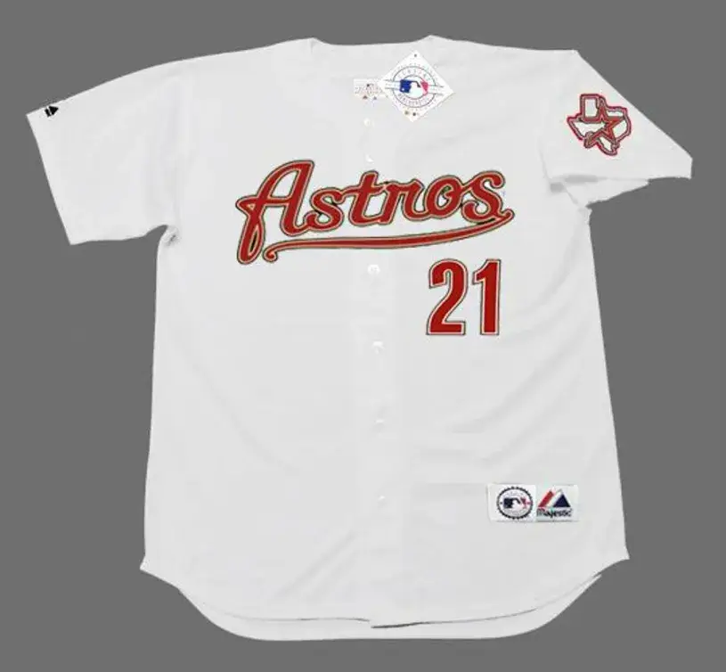 ANDY PETTITTE Houston Astros 2005 Majestic Throwback Home Baseball Jersey