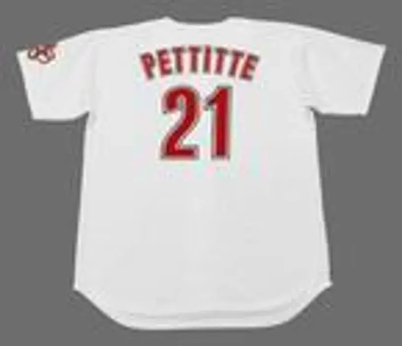 ANDY PETTITTE Houston Astros 2005 Majestic Throwback Home Baseball Jersey 