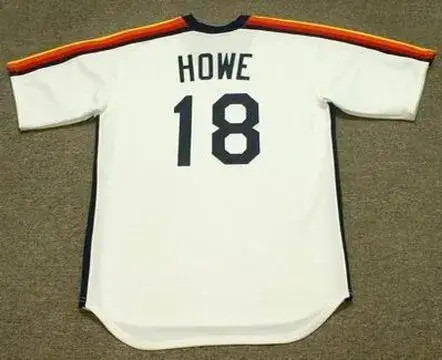 ART HOWE Houston Astros 1982 Away Majestic Baseball Throwback Jersey 