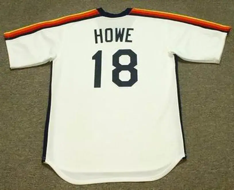 ART HOWE Houston Astros 1982 Away Majestic Baseball Throwback Jersey 